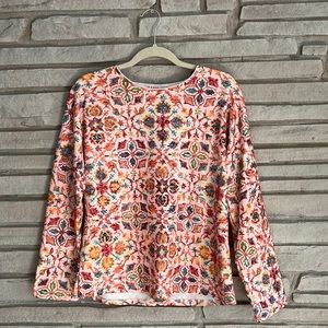 Multicolored long sleeve top